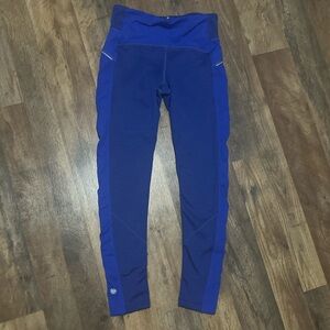 Blue Athleta Lined Leggings